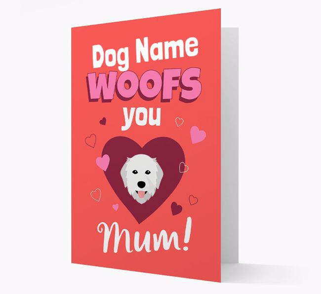 'I Woof You Mum' - Personalized {breedFullName} Card 